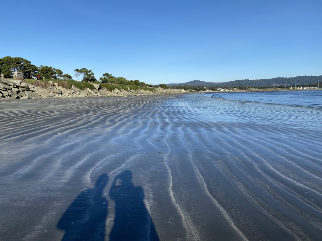 On the beach in Crescent City, California